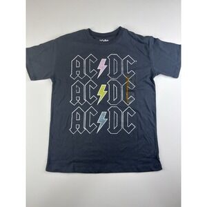 Grayson Threads Women's Size Small AC/DC Short Sleeve Graphic T-Shirt Gray